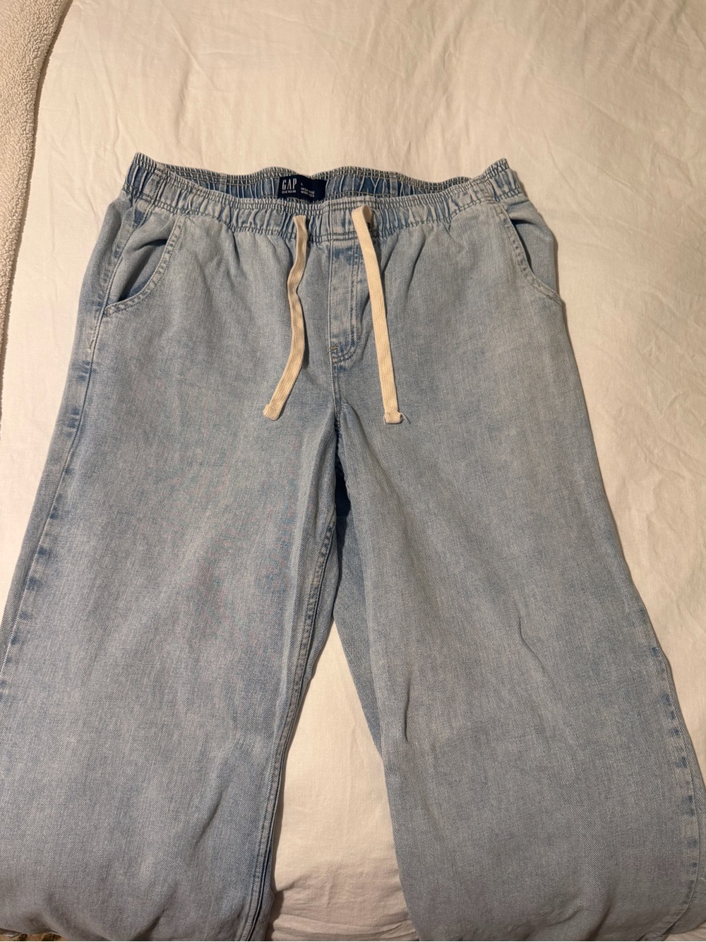 GAP Light Blue Relaxed Drawstring Jeans